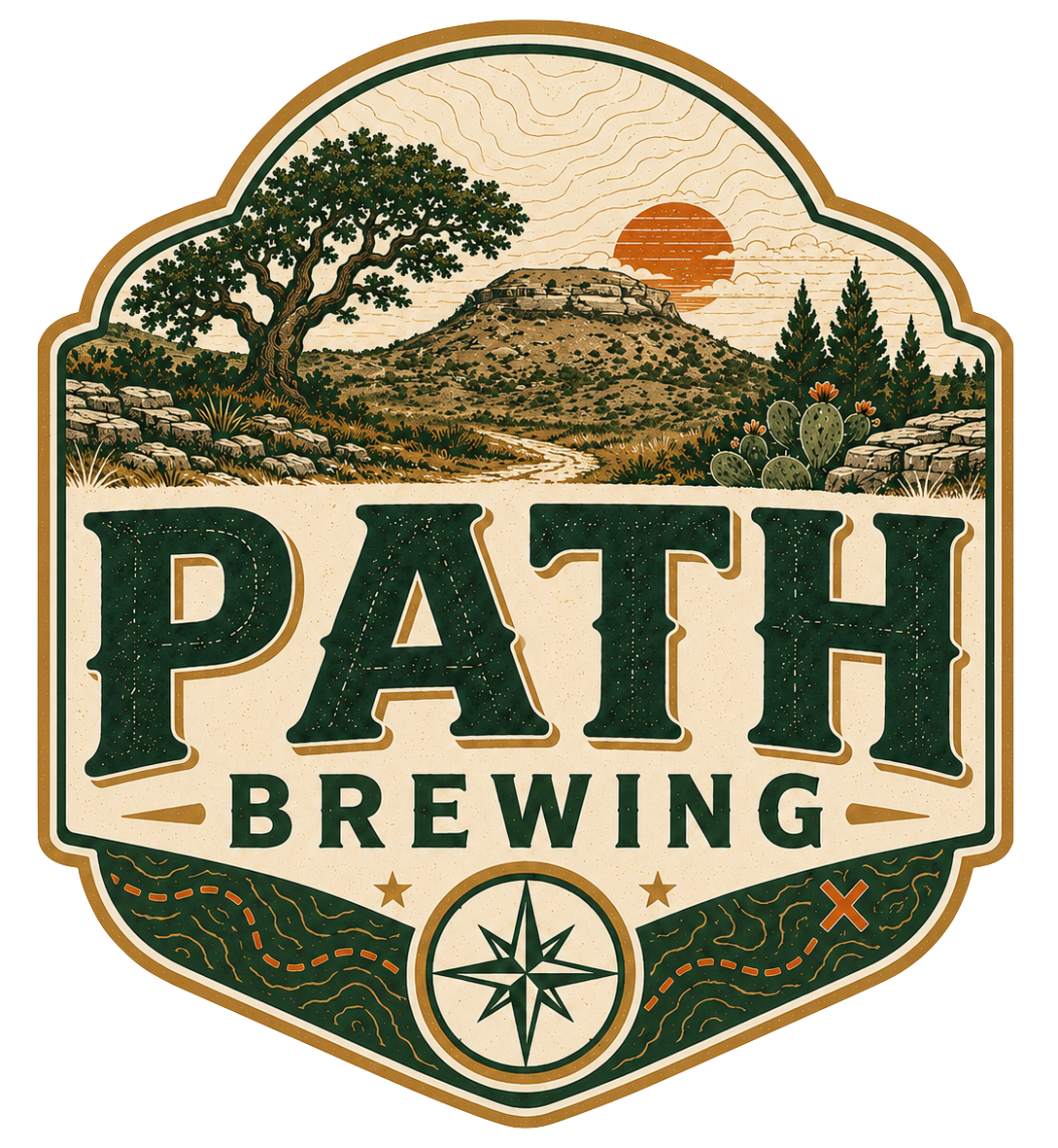 Path Brewing Co. badge logo